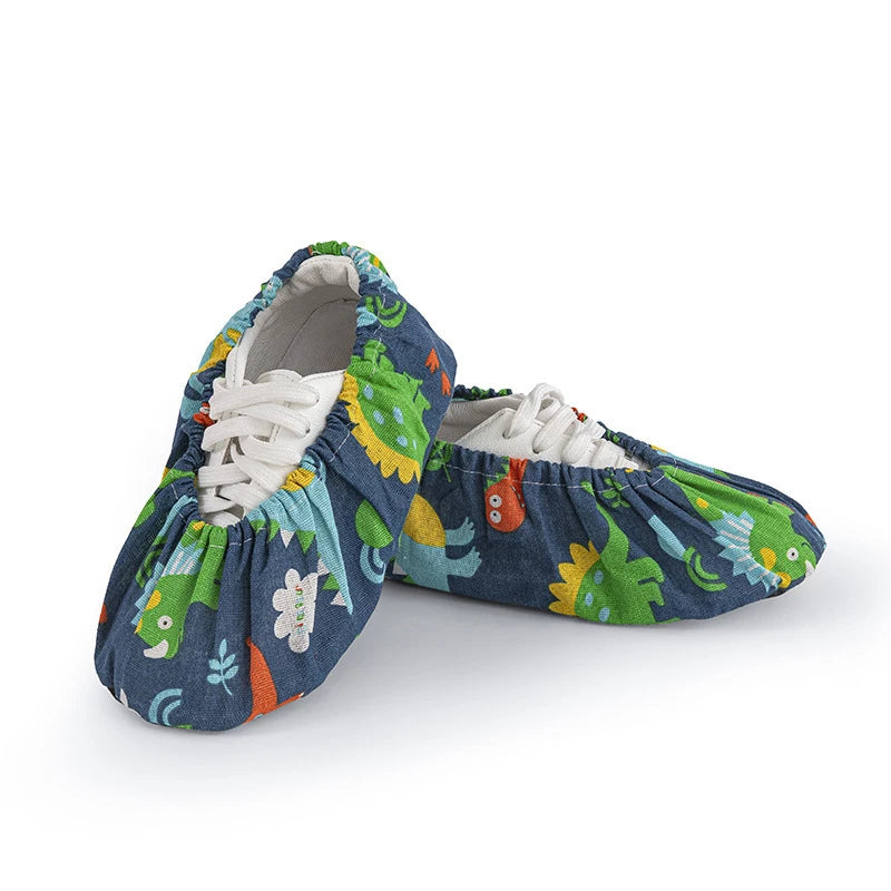 Kids Non-Slip Animal Print Shoe Covers | Washable Overshoes