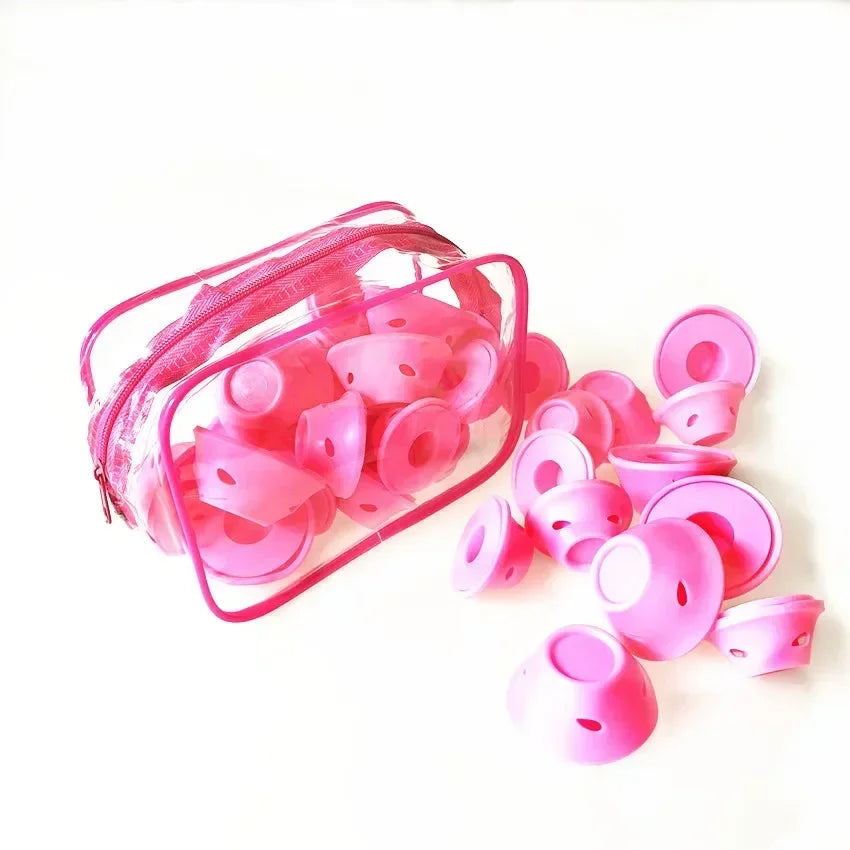 Hair Styling DIY Tool, Soft Rubber Silicone Hair Curler, No Clip No Heat, Twist, for Curlers Sleeping, 20Pcs Hair Care Rollers Peaceful Pleasures Health and Wellness 40pcs pink