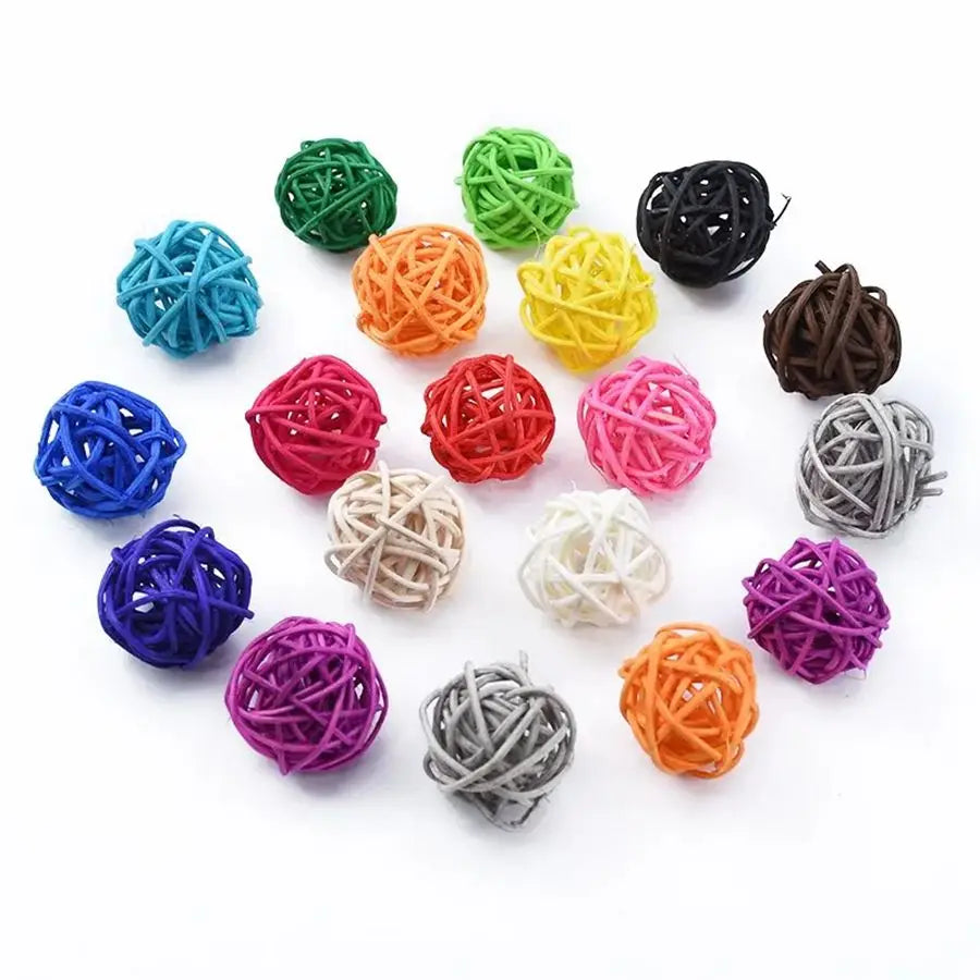 Artificial Rattan Balls 20/40 Pcs – DIY Wedding & Home Décor