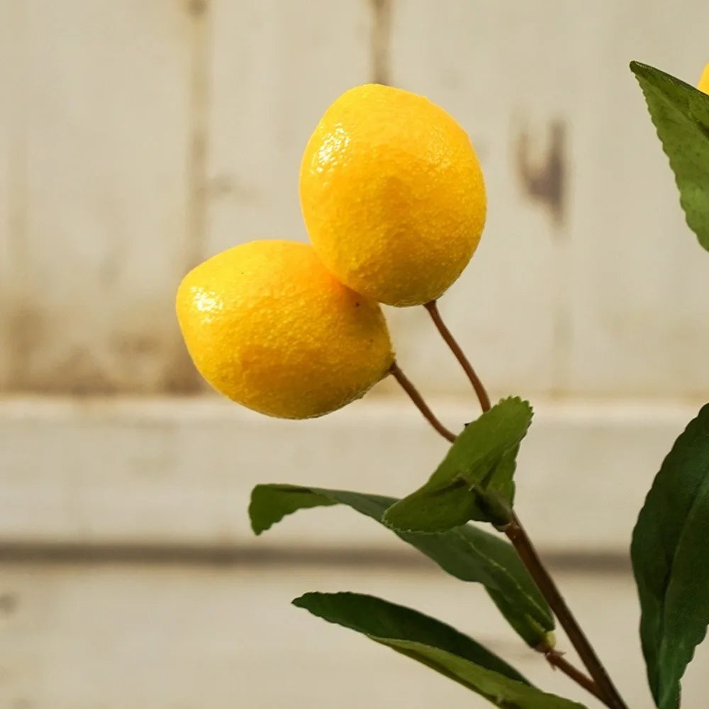 Artificial Lemon Branch | Faux Fruit Décor for Weddings & Home