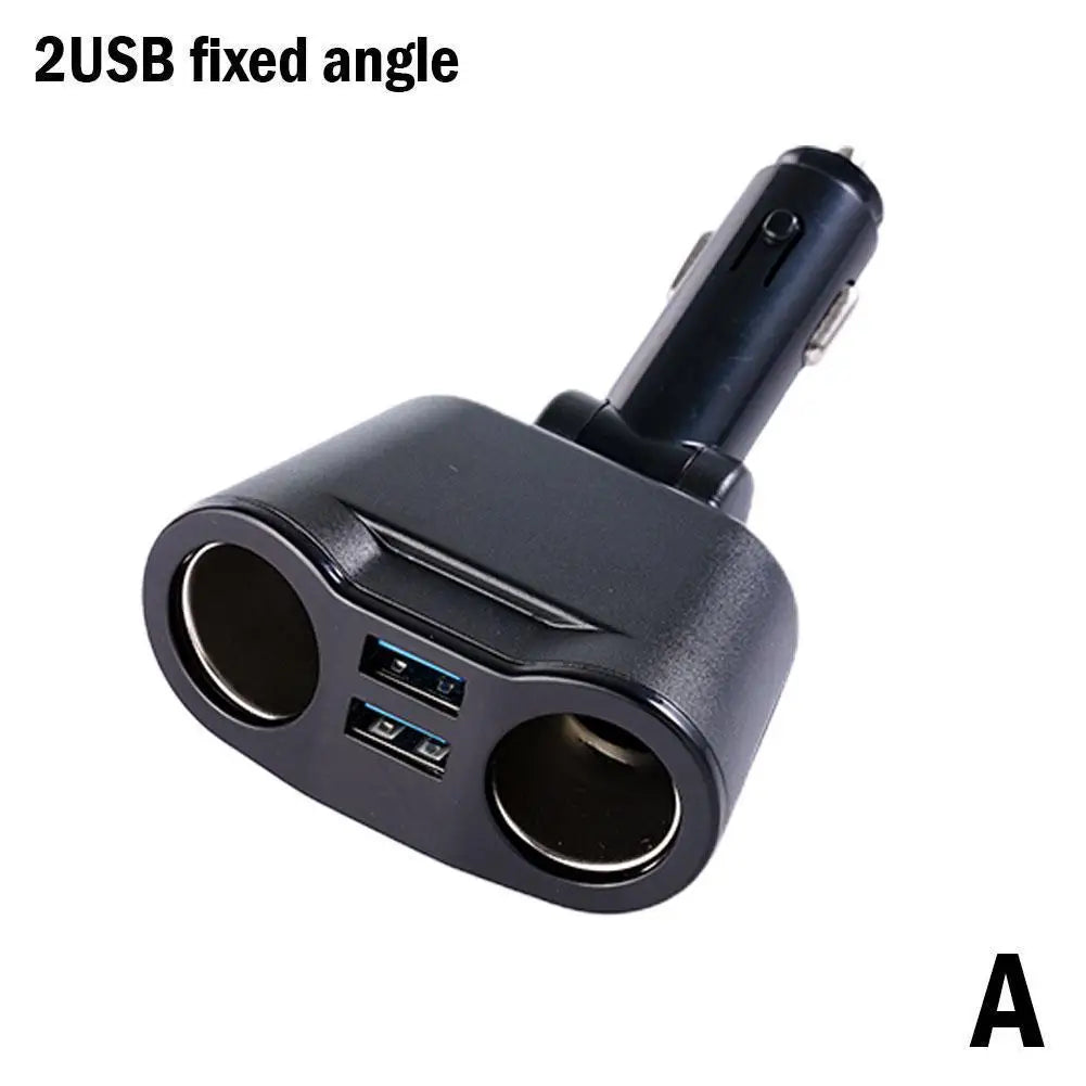 120W Car Charger USB-C QC3.0 Dual USB with LED Voltage Display
