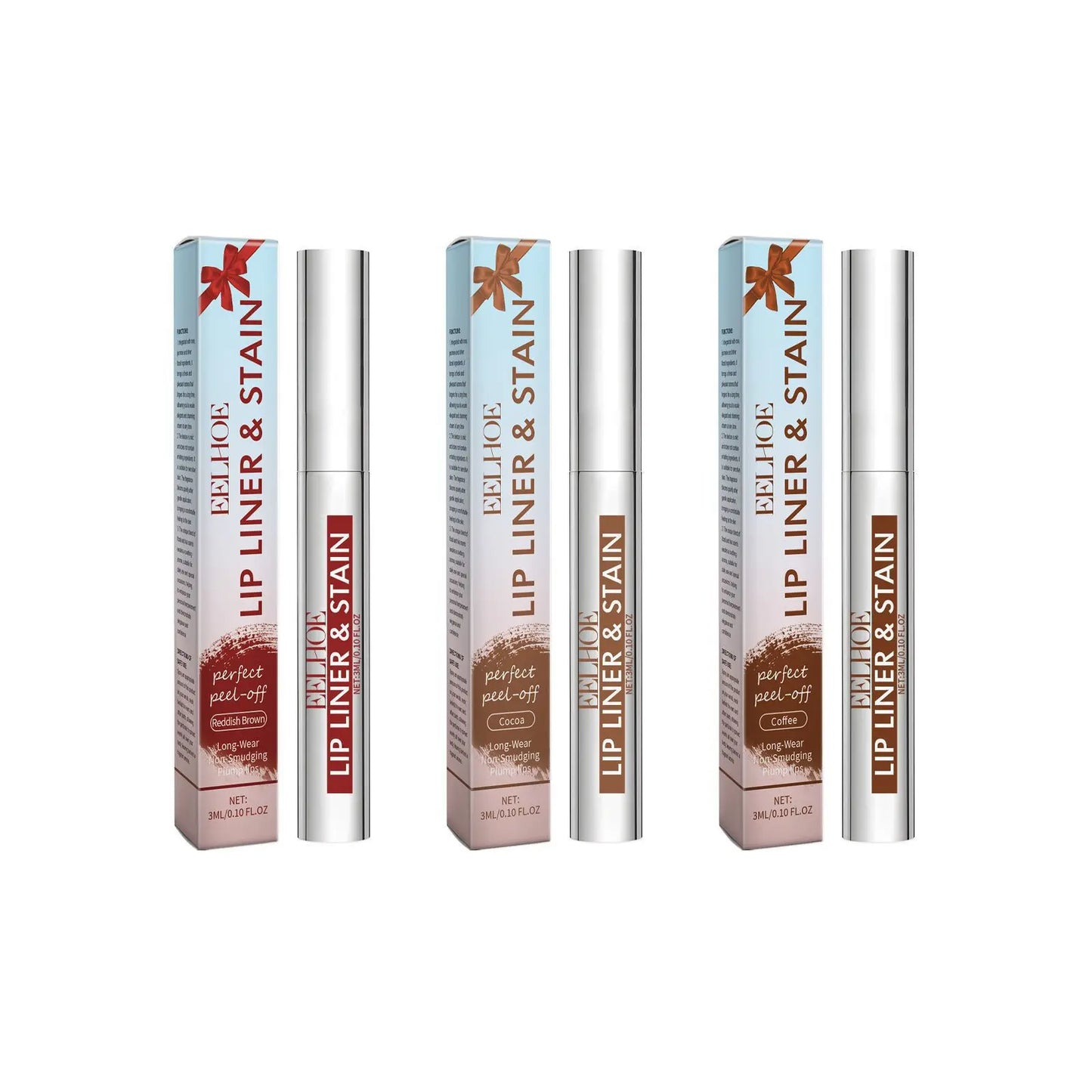 EELHOE Peel Off Lip Liner Tattoo for All Skin Tones Peaceful Pleasures Health and Wellness 3 in 1 set