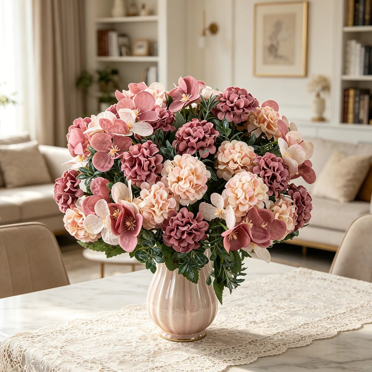 Artificial Silk Hydrangea Bouquet | Wedding & Home Decor
