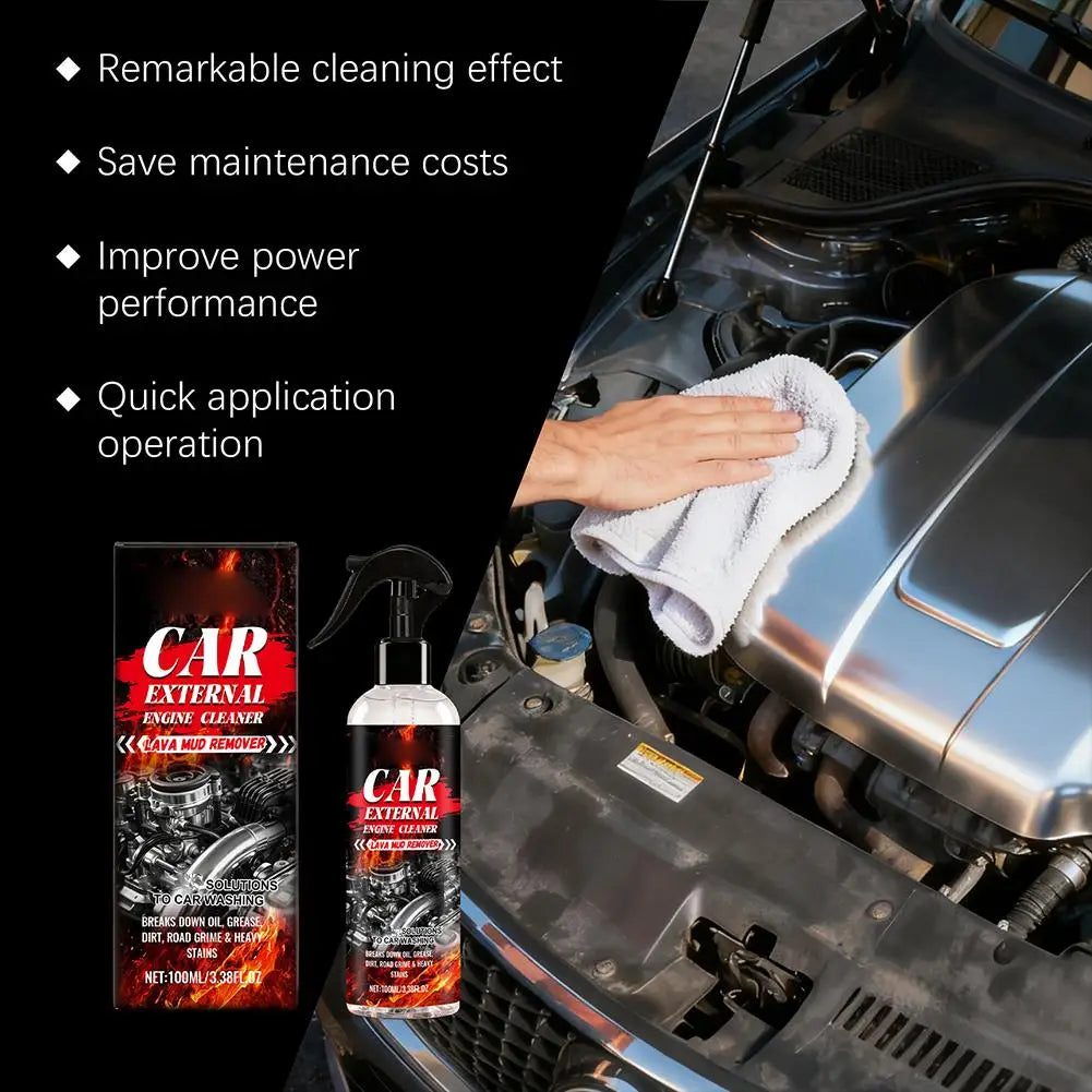 For Auto Engine Exterior Cleaner - No-Rinse Fast Oil Stain Remover Powerful Degreasing Car Maintenance Essential Tool Peaceful Pleasures Health and Wellness