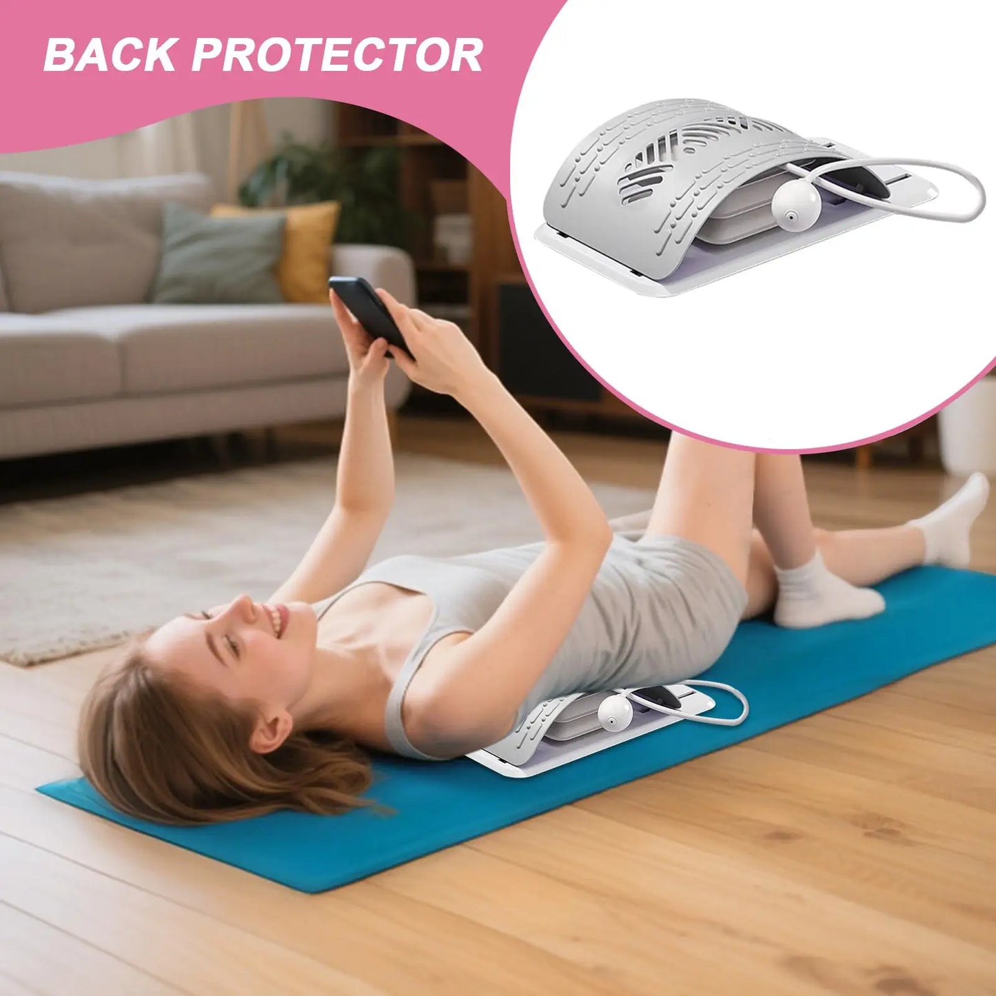 Adjustable Lumbar Back Stretcher – Ergonomic Spine Support Board