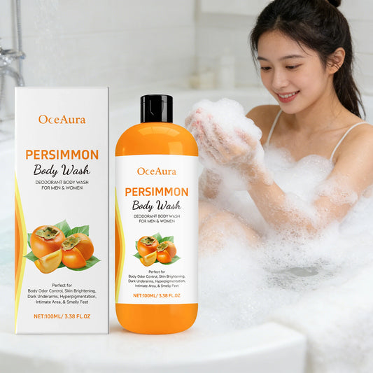 Persimmon Rosemary Body Wash Gel | Moisturizing Pore Cleanser Body Wash Gel Peaceful Pleasures Health and Wellness