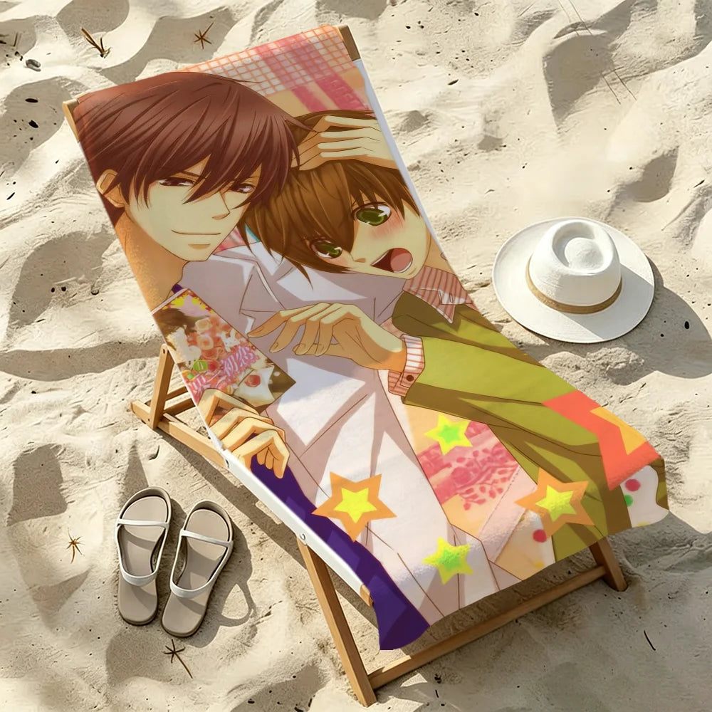 Sekai-ichi Hatsukoi Anime Quick-Dry Beach Towel | Soft & Absorbent Anime Beach Towel Peaceful Pleasures Health and Wellness