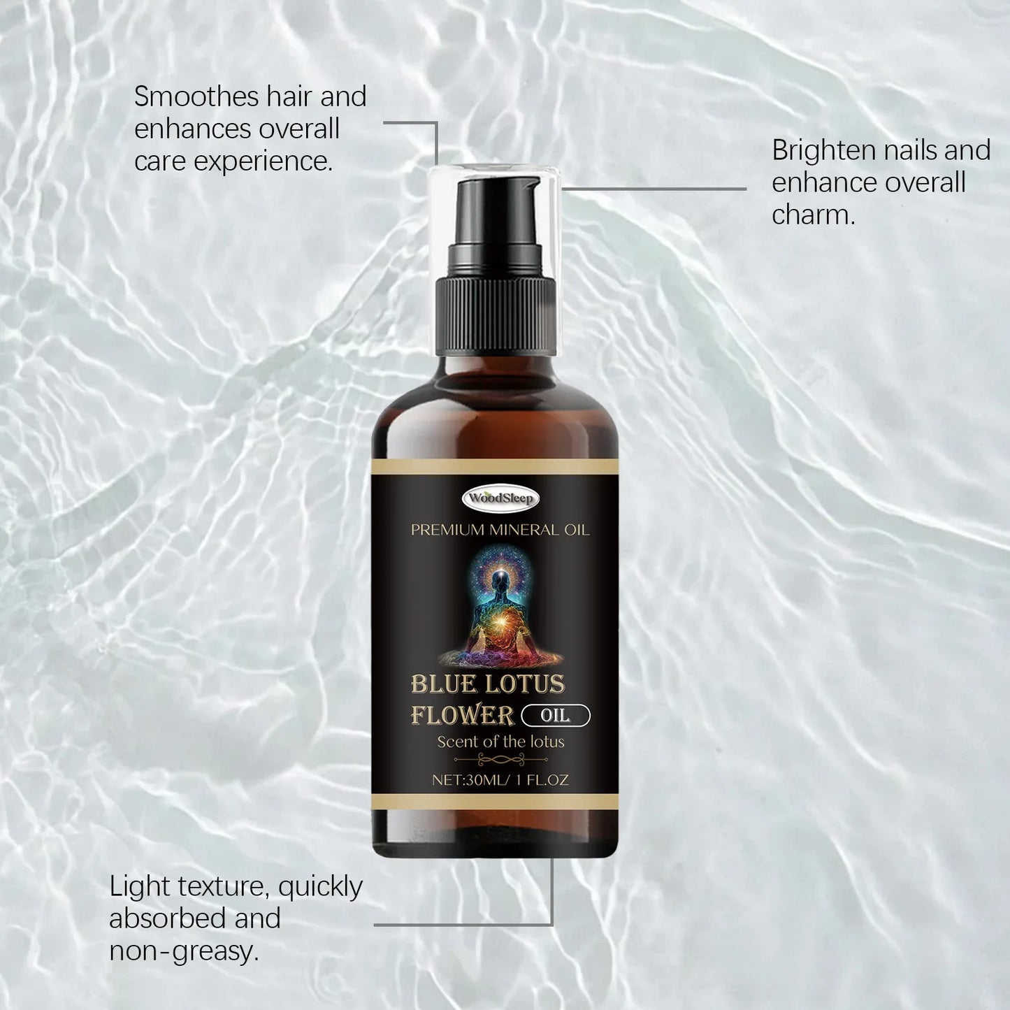 WOODSLEEP Blue Lotus Nourishing Oil – Hair, Skin & Nails 30ml