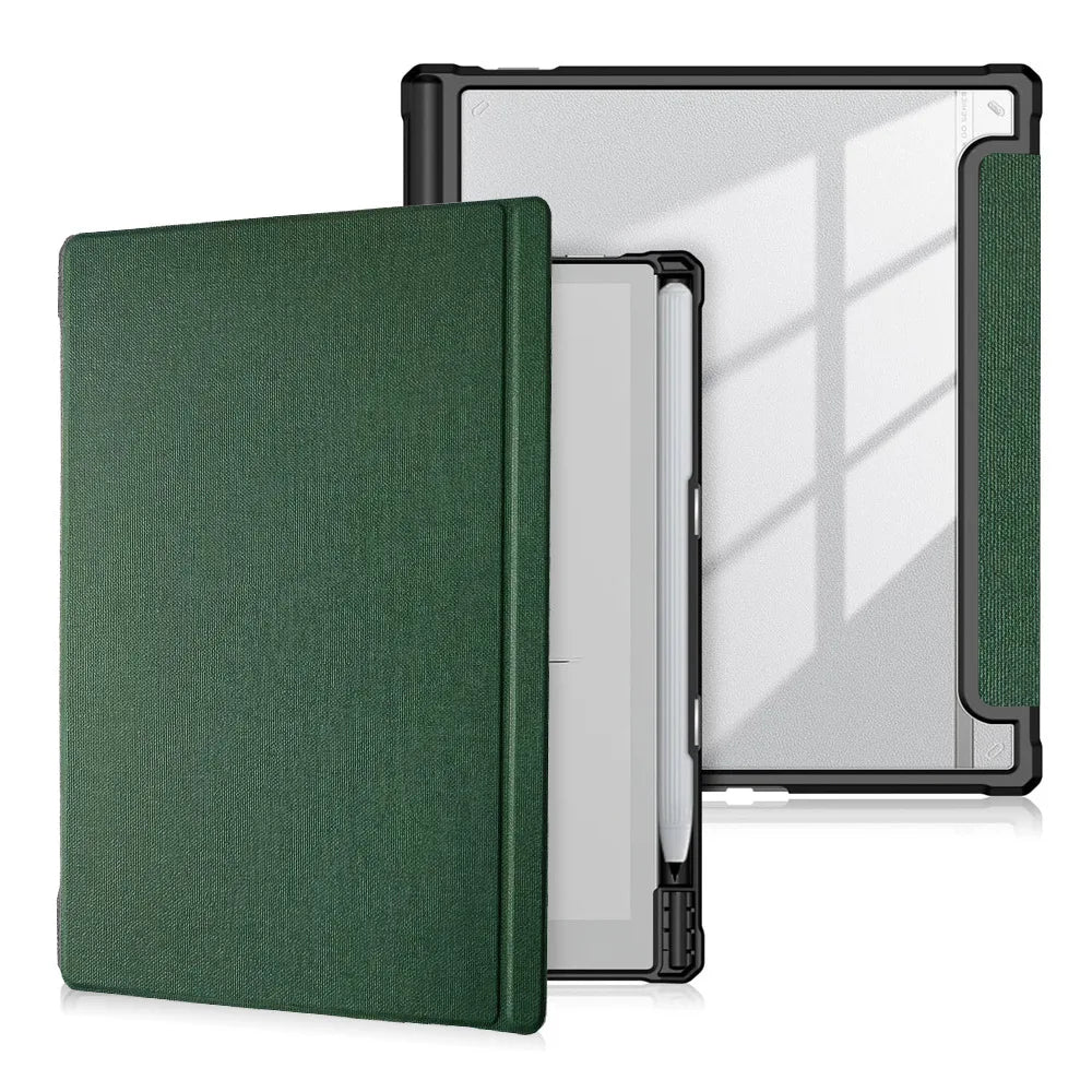 Acrylic And TPU Protective Sleeve For Onyx Boox Note X3 Pro 10.3 Tablet Case Anti-Scratch Dust-Proof Shockproof Magnetic Case Peaceful Pleasures Health and Wellness dark green