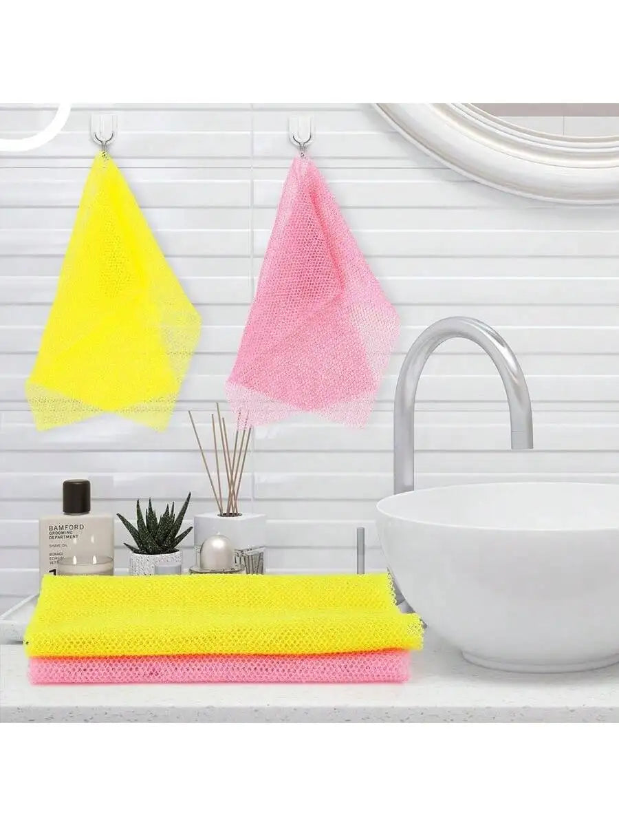 Long Mesh Bath Sponge – Exfoliating Body & Back Scrubber