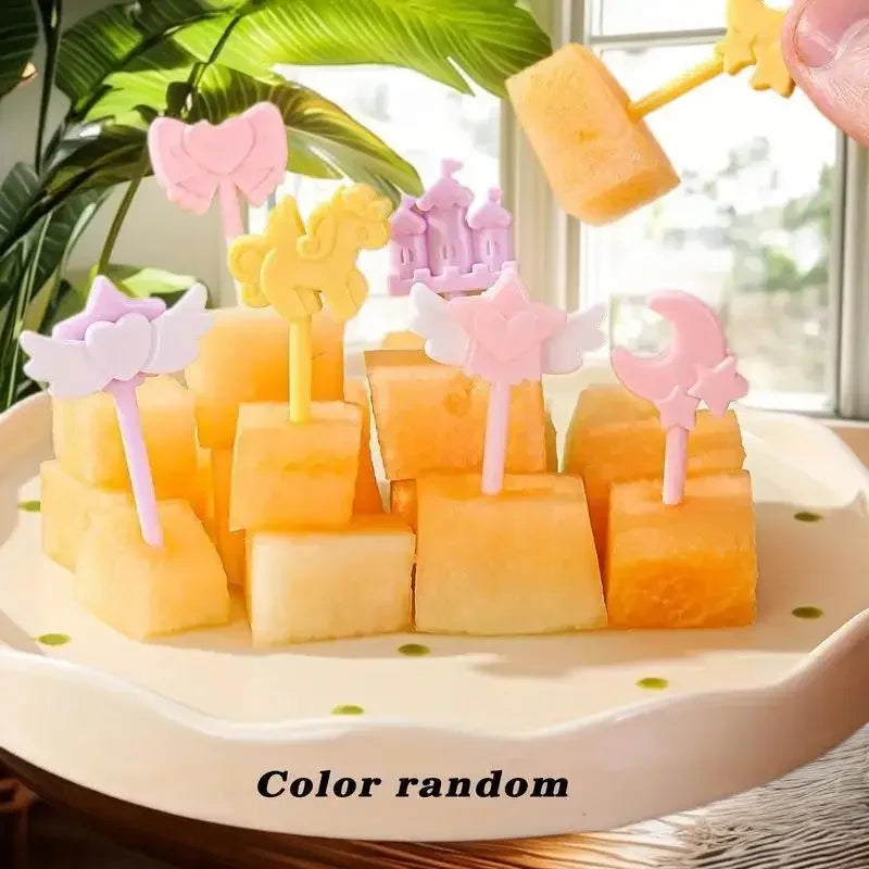 10-Pc Cartoon Fruit Forks | Bento Box & Cocktail Picks
