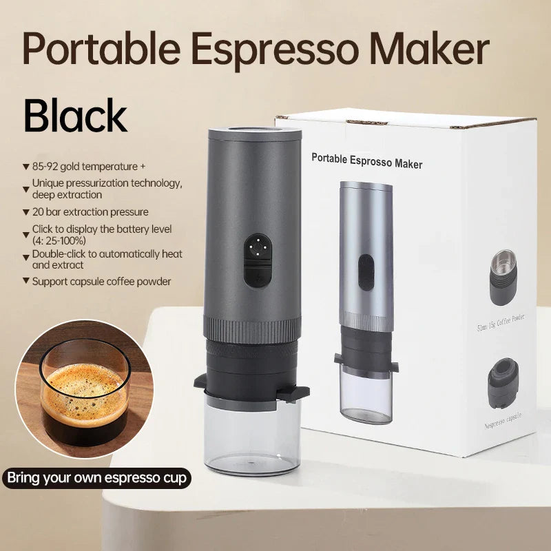 Portable 3-in-1 Espresso Machine 20 Bar USB Car & Camping