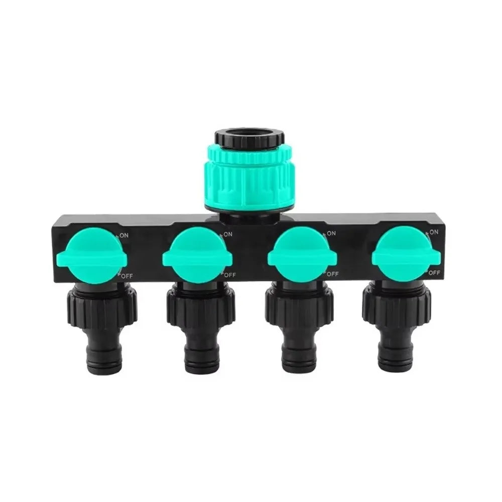 4-Way Independent Garden Hose Splitter With Valve Water Switch Hose Connector Splitter Faucet Connector Home Lawn Irrigation Peaceful Pleasures Health and Wellness