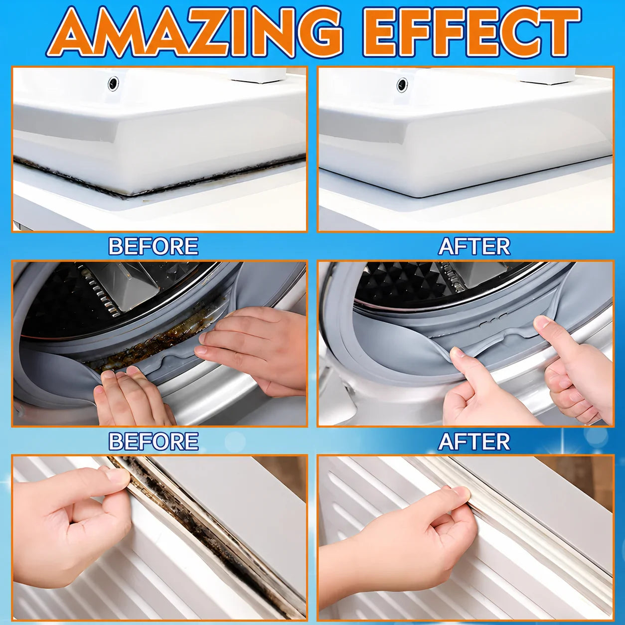 Mold Remover Gel Kit with Brush & Gloves | Grout & Tile Cleaner
