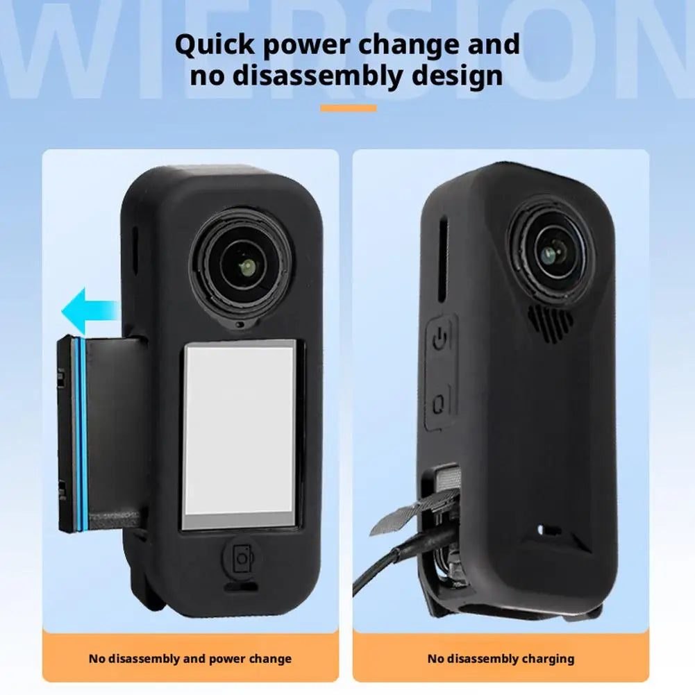 Silicone Protective Cover For Insta360 X4 Air Silicone Case: Protection For Your Sports Camera Sports Action Video Cameras Acc Peaceful Pleasures Health and Wellness