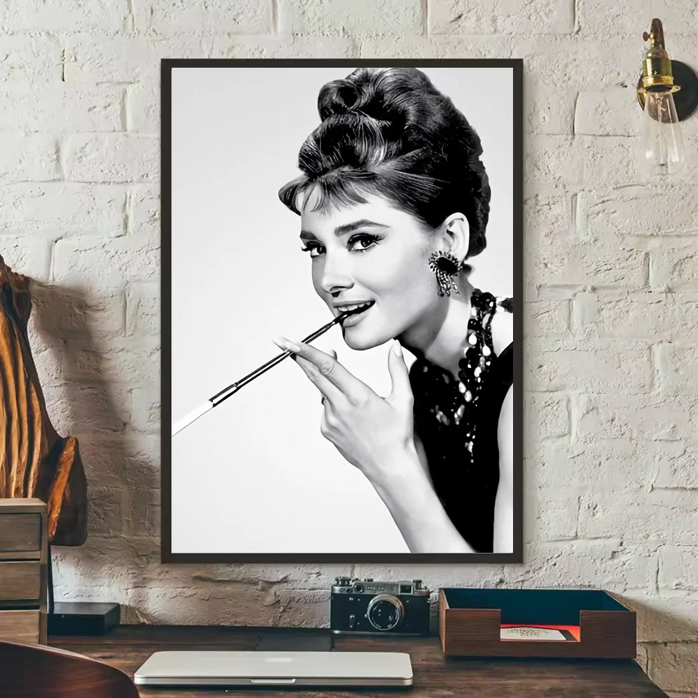 Audrey Hepburn HD Wall Poster – Waterproof PVC Sticky Decor Wall Art Poster Peaceful Pleasures Health and Wellness