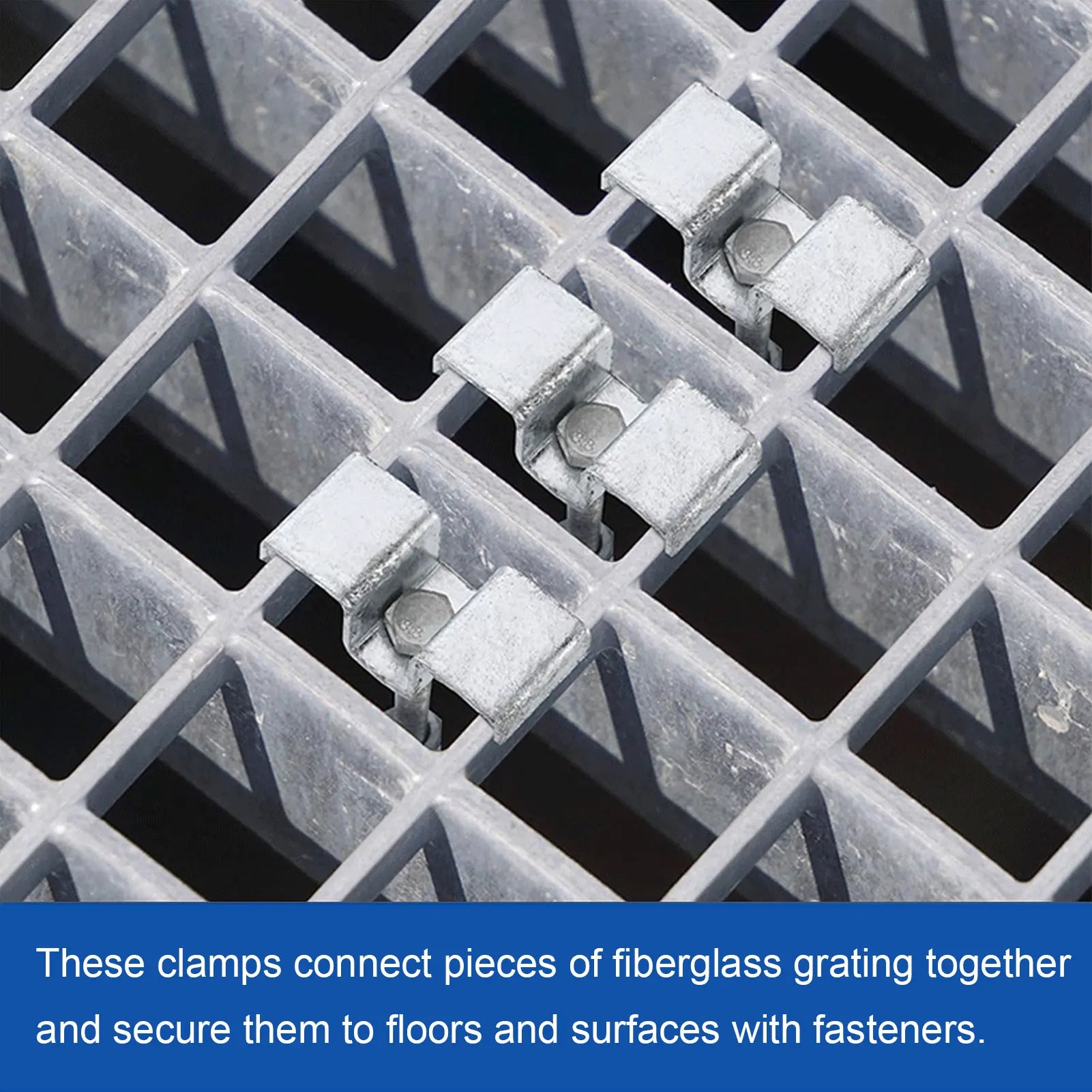 25pcs Grating Clamps Galvanized Steel Saddle Clamps for Industrial Flooring Drainage Systems Mezzanines Walkways Stair Treads Peaceful Pleasures Health and Wellness