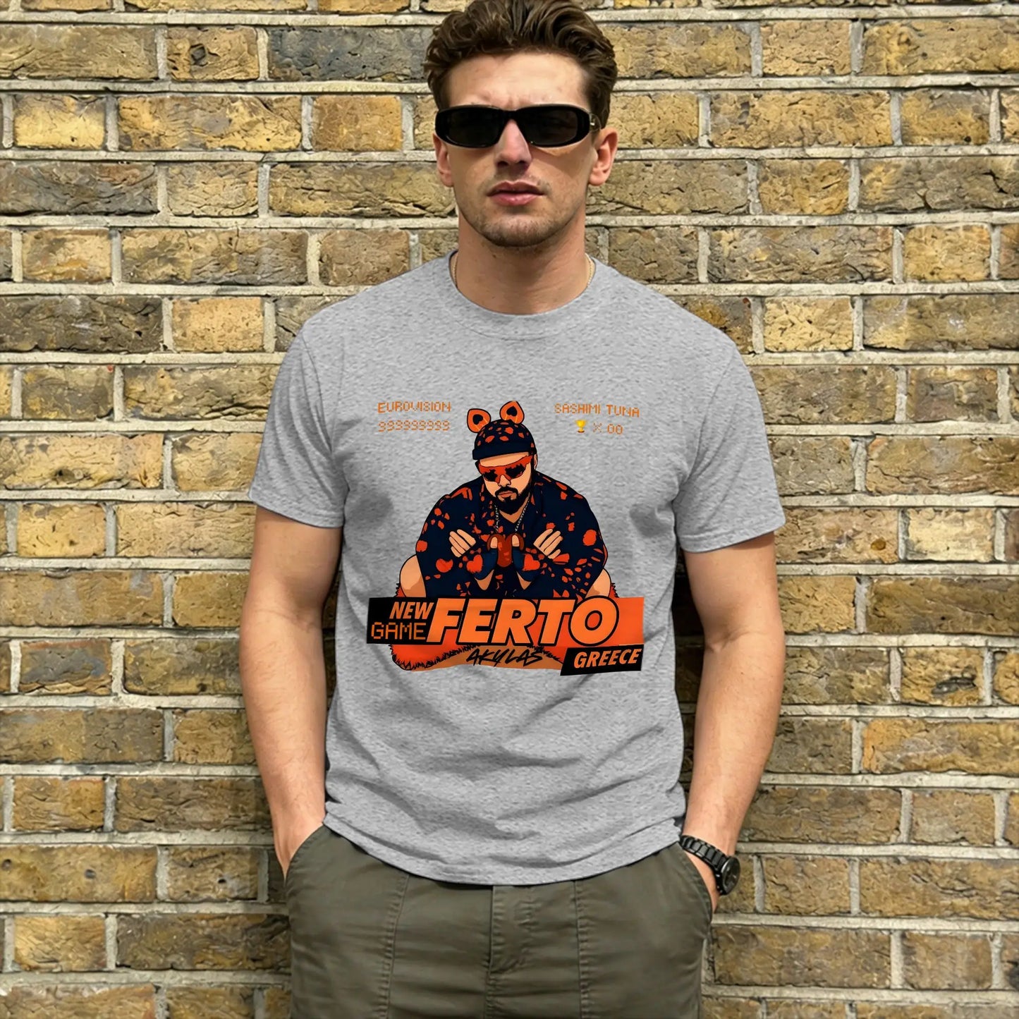 Greece Eurovision 2026 Men's Cotton T-Shirt | Akylas Ferto