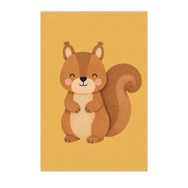 Nursery Animal Wall Art Cute Wildlife Canvas Painting Nordic Poster Print For Kids Bedroom Wall Decor Peaceful Pleasures Health and Wellness