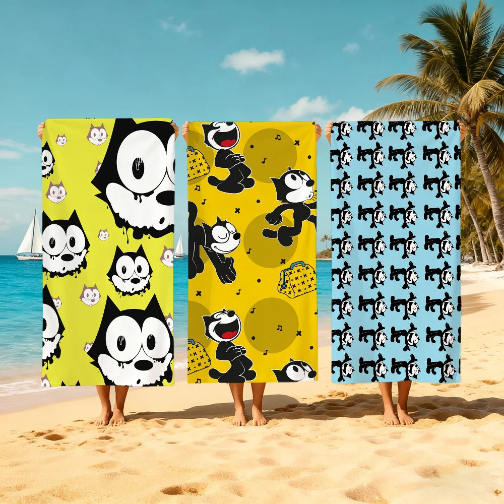 Felix the Cat Quick-Dry Beach Towel | Soft Pool & Travel Towel