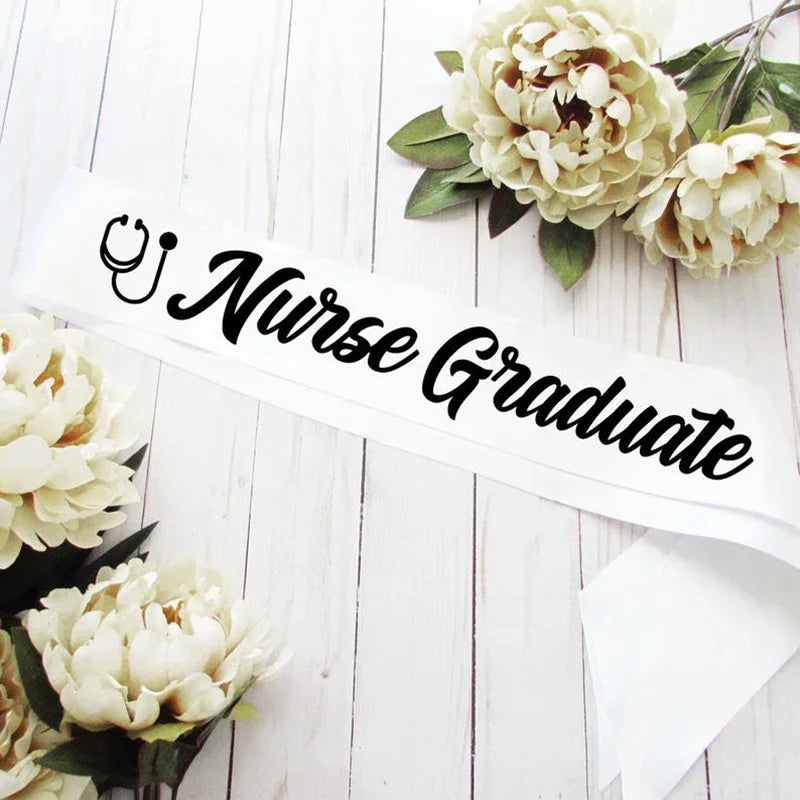 Nurse Graduate Sash & Photo Booth Props | Nursing Grad Party