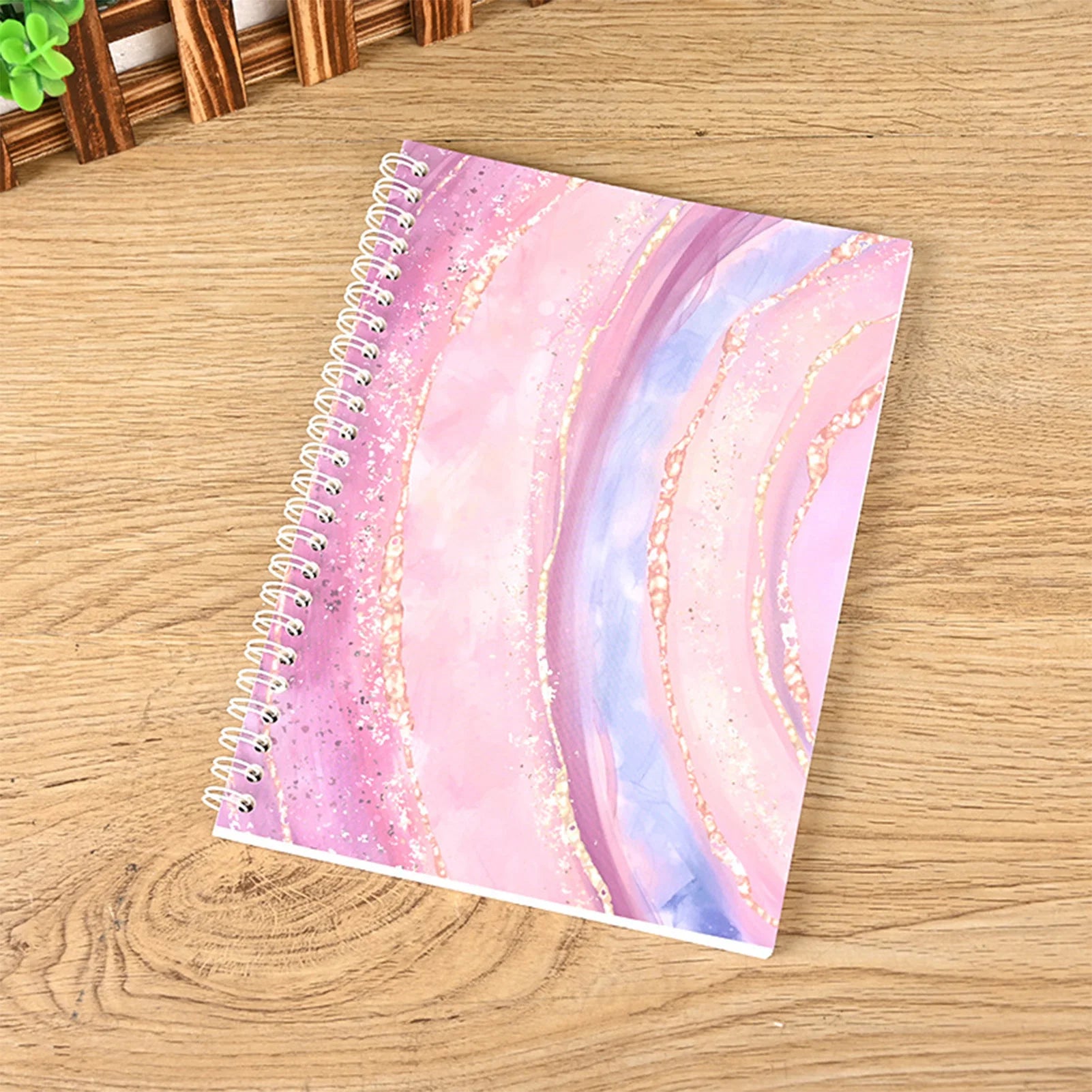 A5 Double Sided Diary Notepad No Ink Leakage Thickened Notebook for Teachers Students Office Workers Peaceful Pleasures Health and Wellness