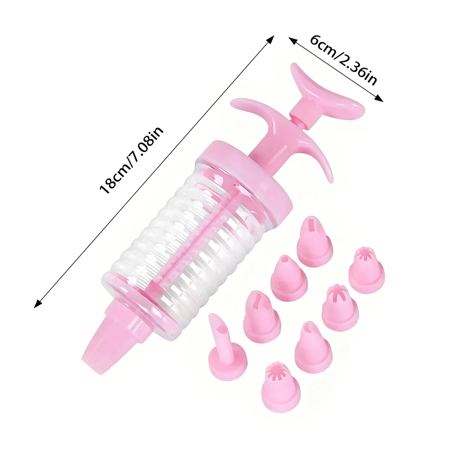 8Pcs Plastic Piping Nozzles Set For Cake Cookie Cream Puff Decorating With 8 Different Designs Food Grade PP Material Peaceful Pleasures Health and Wellness