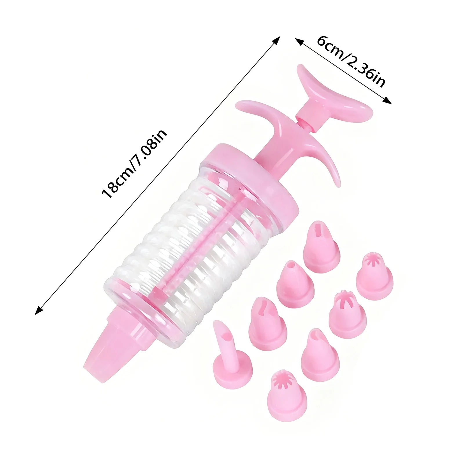 8Pcs Plastic Piping Nozzles Set For Cake Cookie Cream Puff Decorating With 8 Different Designs Food Grade PP Material Peaceful Pleasures Health and Wellness