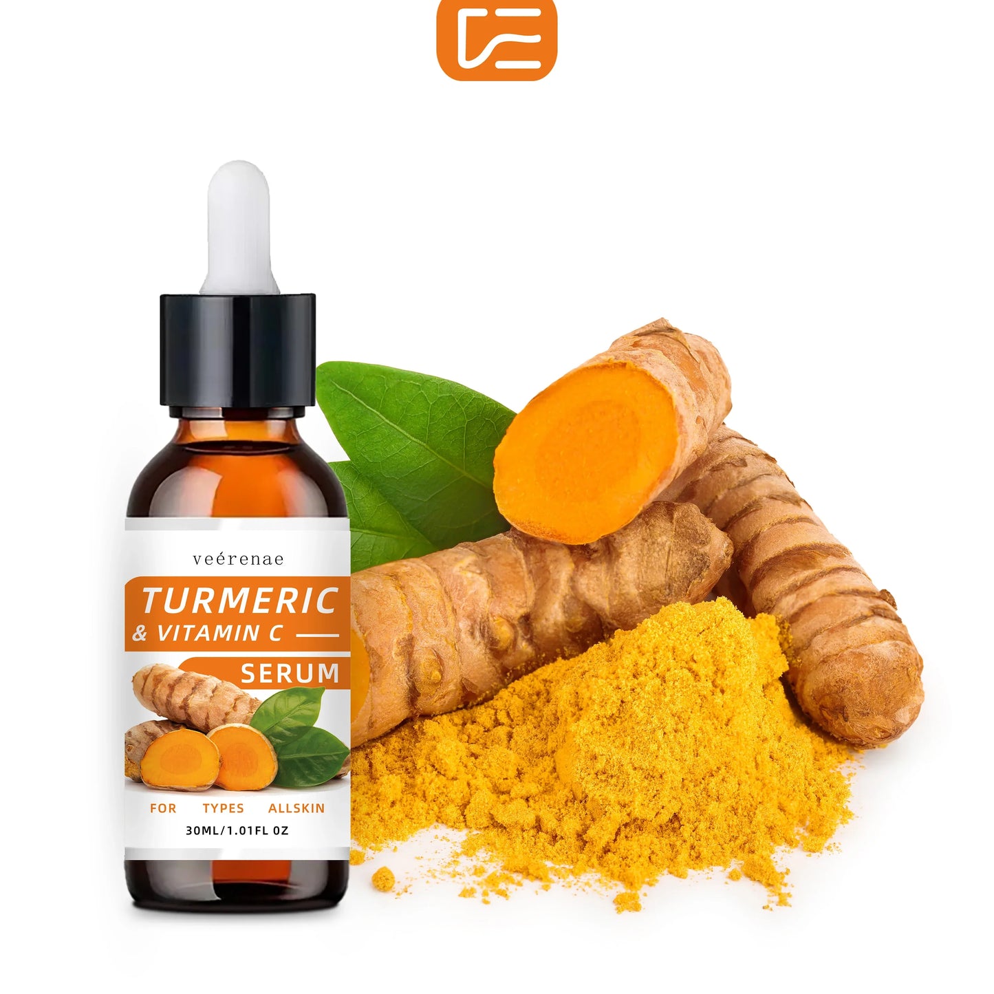Turmeric & Vitamin C Face Serum – Hydrating & Brightening