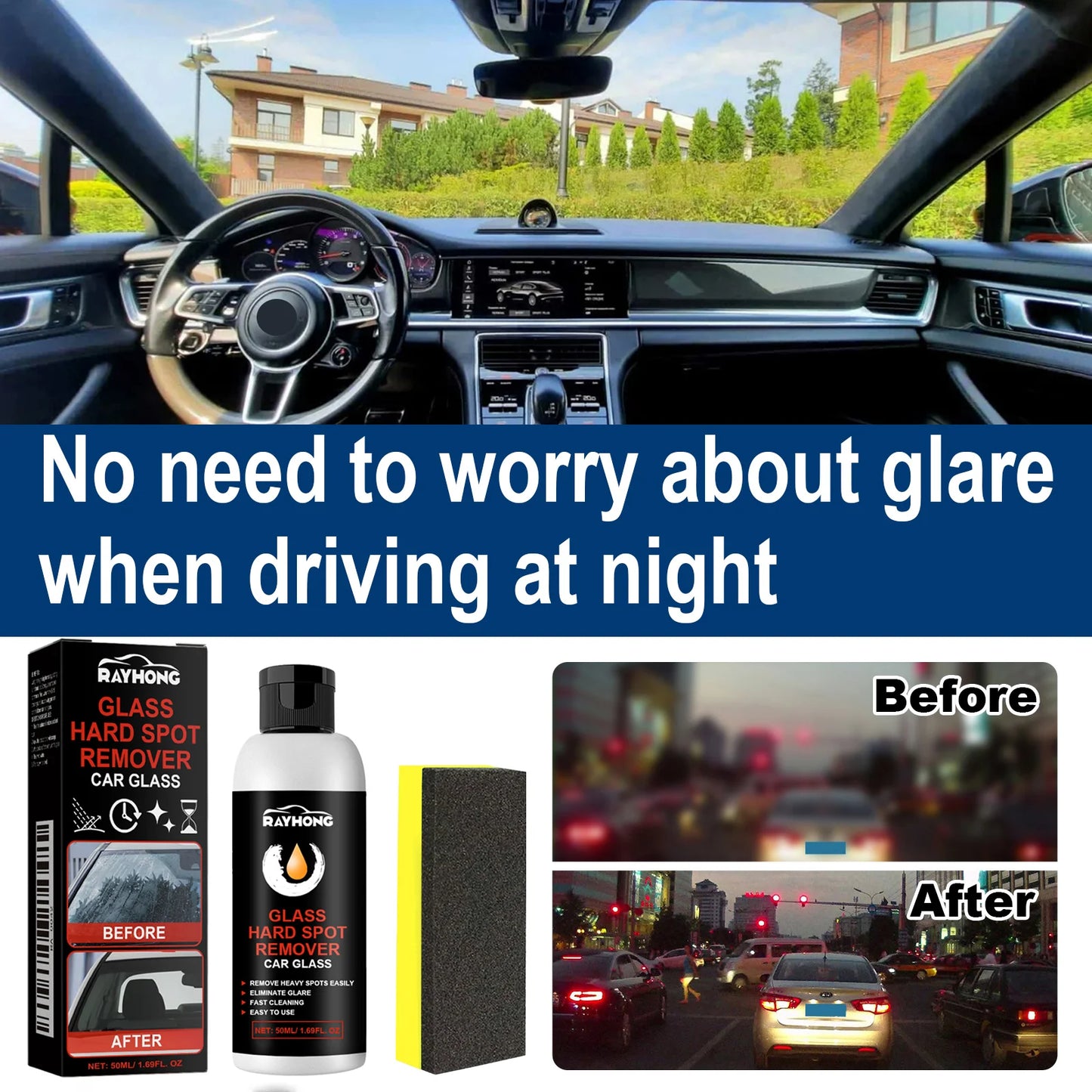 RayHong Car Glass Polishing Paste – Stain & Scratch Repair