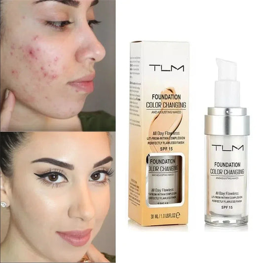 TLM Color Changing Liquid Foundation – Matte & Hydrating Liquid Foundation Peaceful Pleasures Health and Wellness