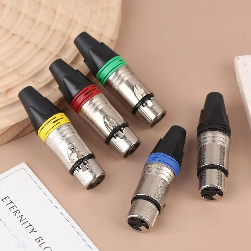 1Pc MIC Adapter XLR Cable Terminal Audio Wire Connector Pin XLR Plug Jack Male / Female Microphone Connector Peaceful Pleasures Health and Wellness
