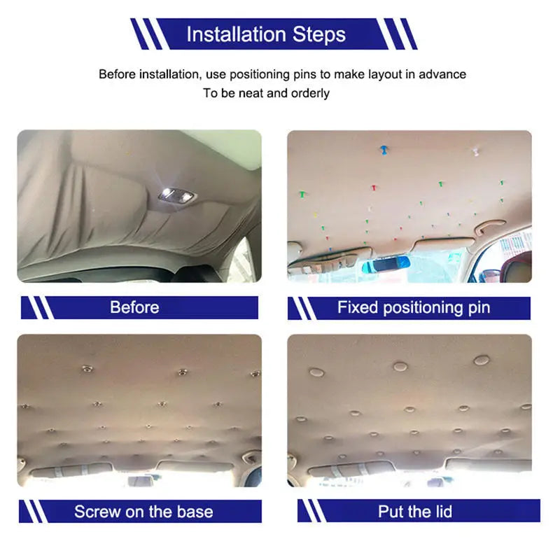 10/30/60pcs Car Roof Buckle Roof Cloth Detachment Repair Special Fixing Buckle Interior Roof Fabric Sagging Fixing Buckle Kit Peaceful Pleasures Health and Wellness