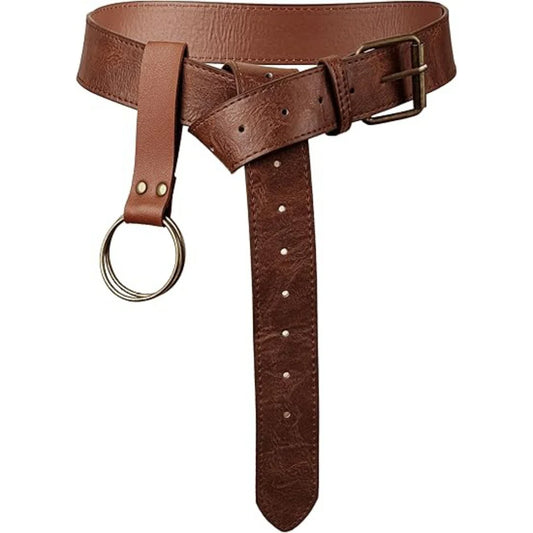 1 Medieval Belt Renaissance Leather Accessorie Halloween Cosplay Peaceful Pleasures Health and Wellness StyleE 2PCS