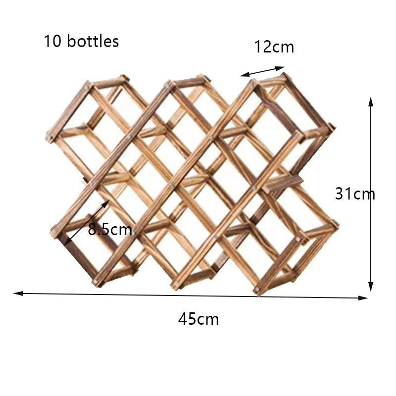Assembled Wooden Wine Rack & Bottle Display Stand – Freestanding Kitchen, Bar & Home Wine Storage Organizer