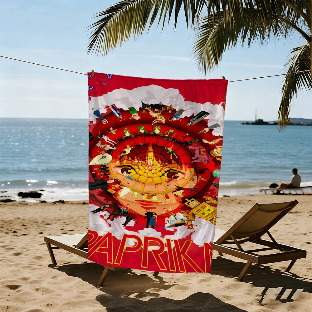 Anime Paprika Quick-Dry Beach Towel | Soft Pool & Travel Towel Quick-Dry Beach Towel Peaceful Pleasures Health and Wellness