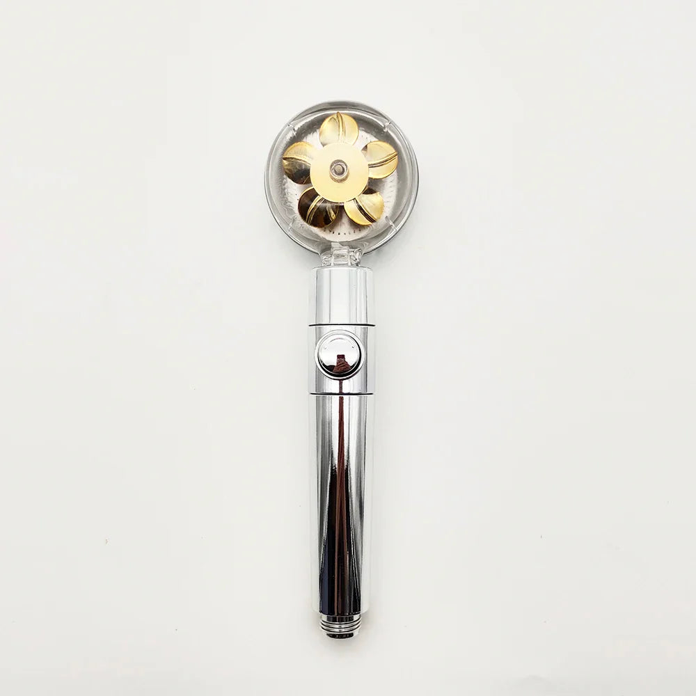 High-Pressure Turbo Shower Head | Filter & Water-Saving Button