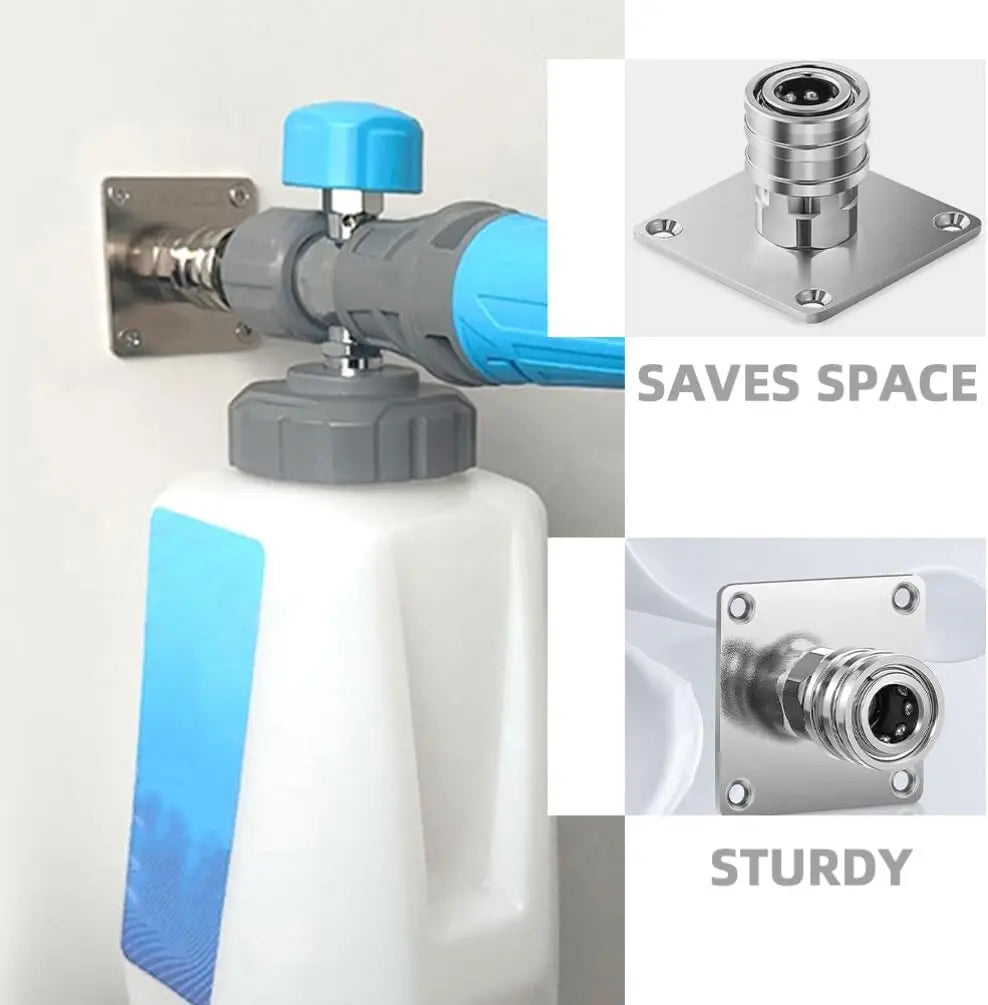 Pressure Washer Foam Cannon Holder 1 4 Quick-connect Automatic Mount