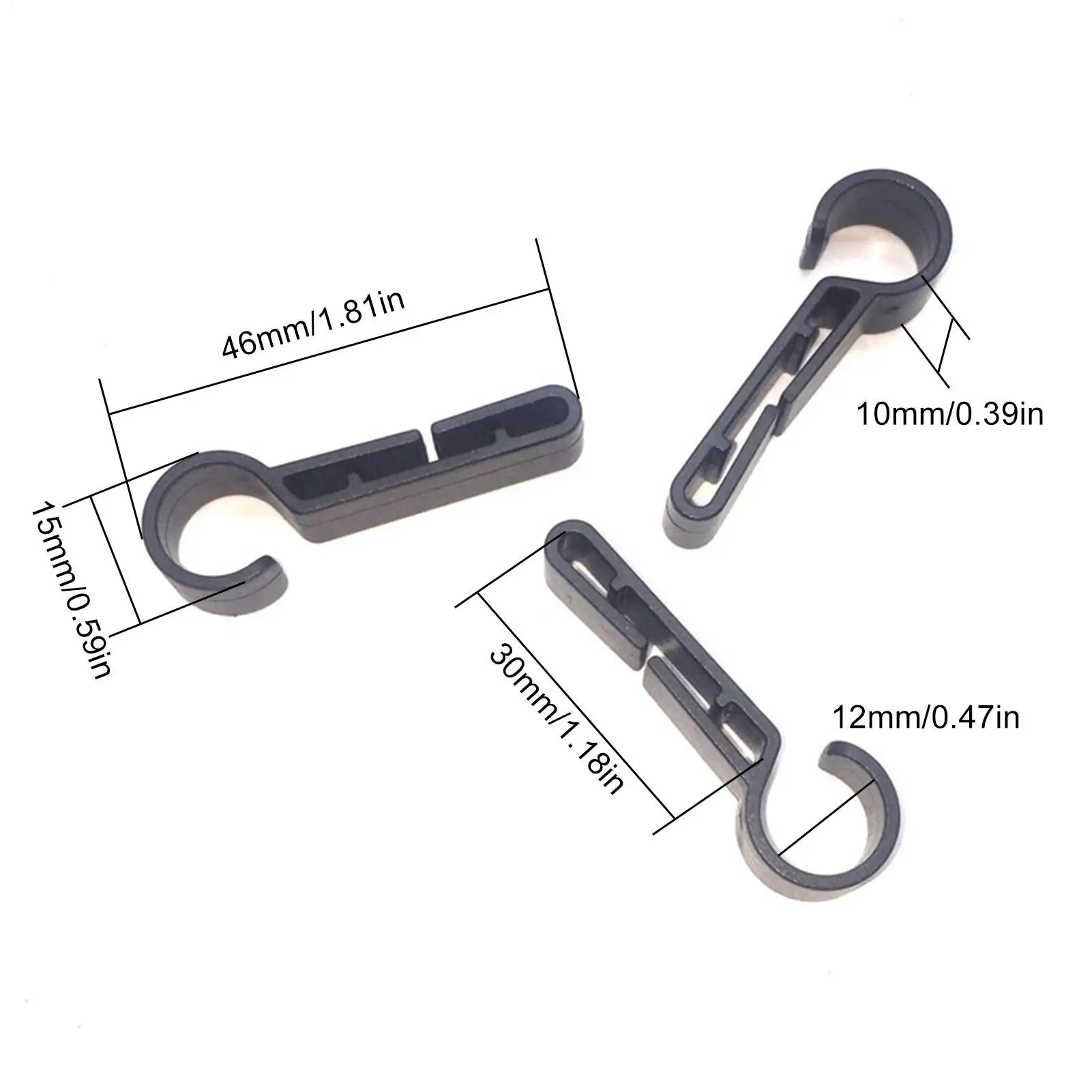 10-Pack Hard Hat Headlamp Clips | ABS Helmet Light Clamps Helmet Headlamp Clips Peaceful Pleasures Health and Wellness
