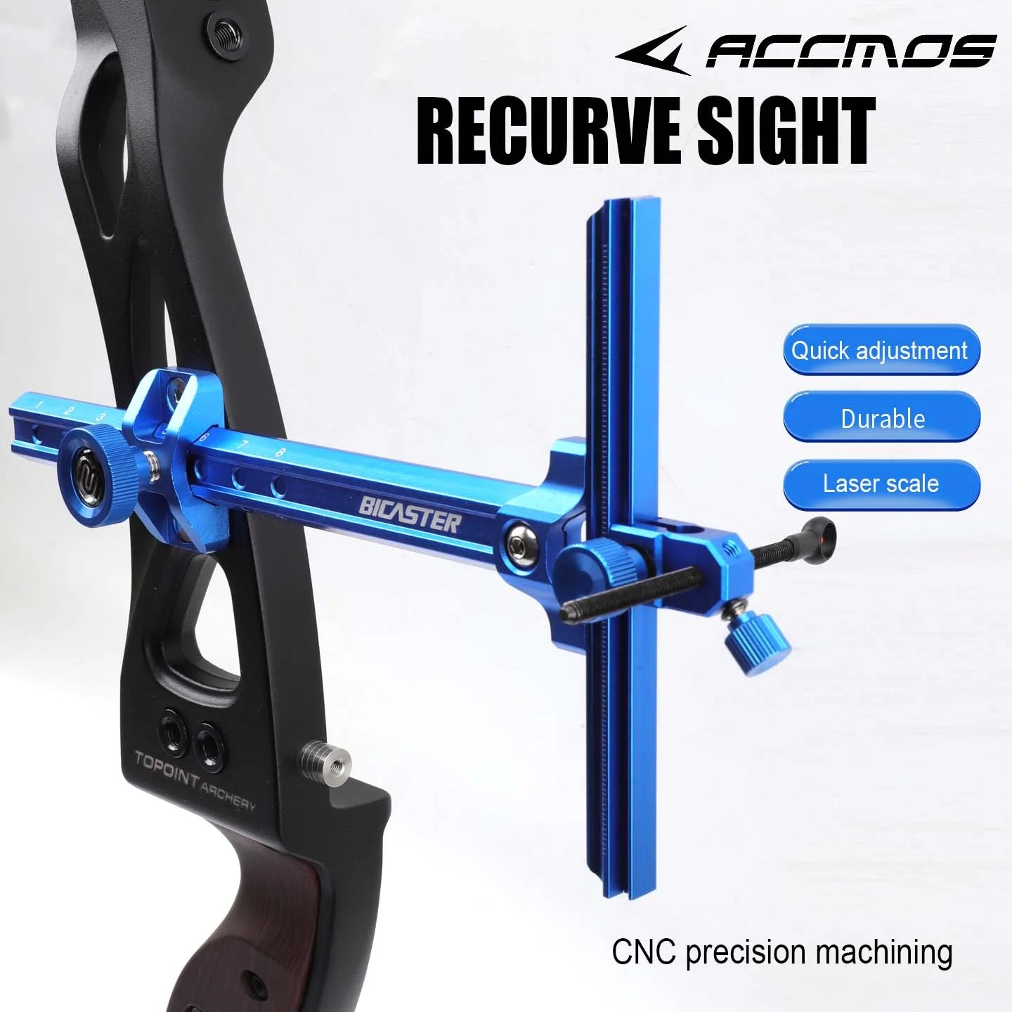 BICASTER ELF Upgraded Recurve Bow Sight Left Right Handed Quick