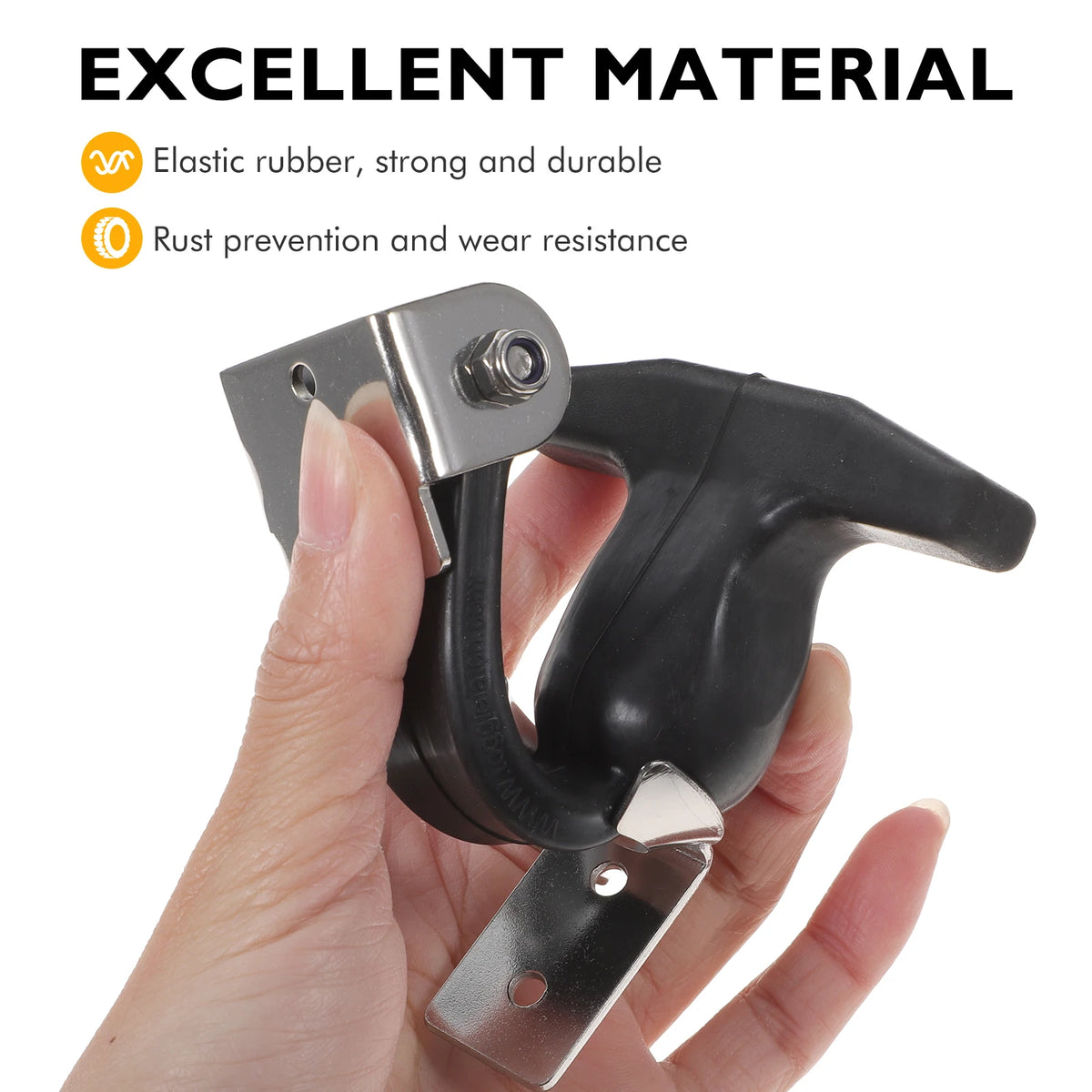 2pcs T-Handle Draw Latches Rubber Buckle Stainless Steel T-Handle Hasp Rubber Hood Catch For Cart Hood Latch Car Draw Latches Peaceful Pleasures Health and Wellness