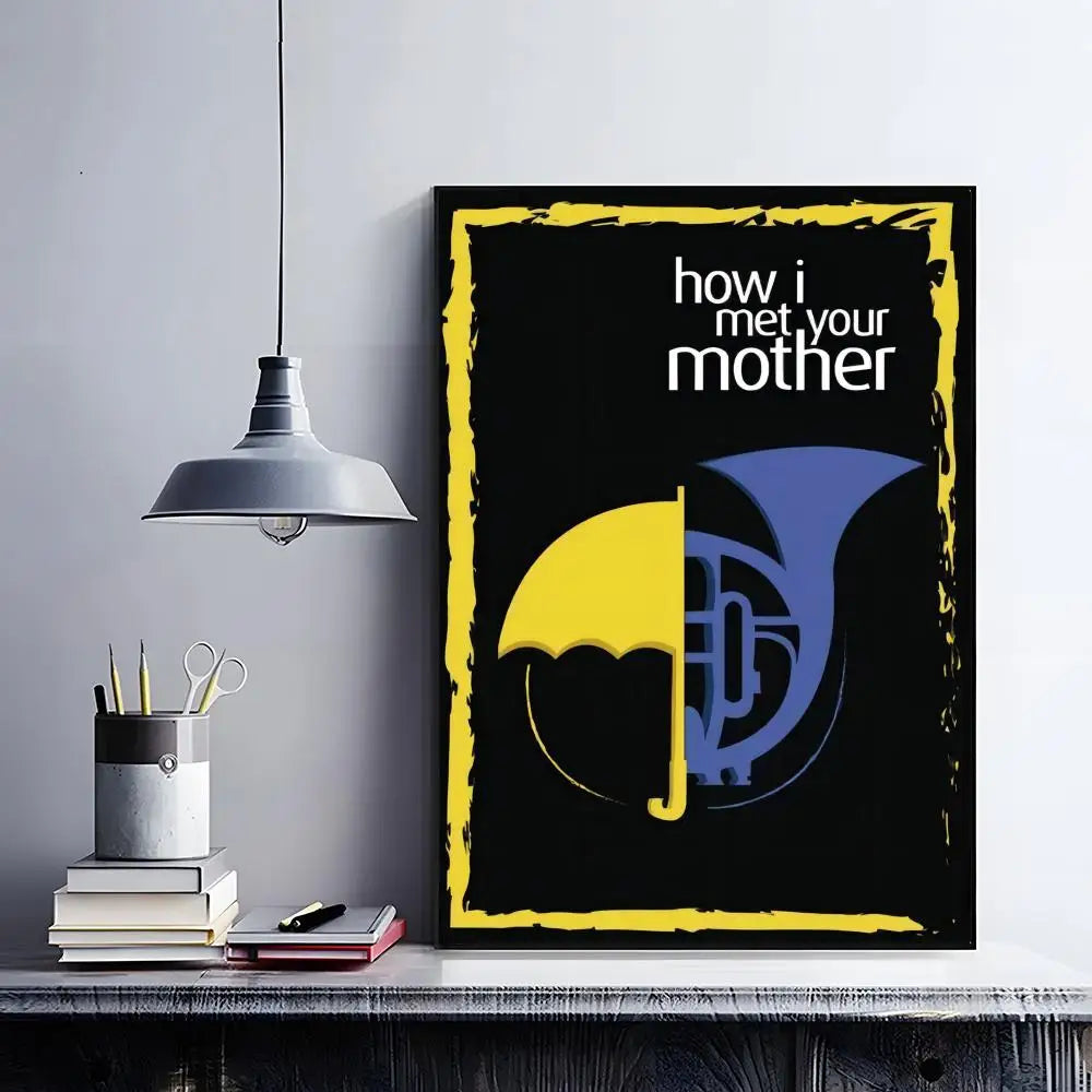 How I Met Your Mother Poster – HD Self-Adhesive Wall Art Wall Art Poster Peaceful Pleasures Health and Wellness Black10 40X50cmNoframe
