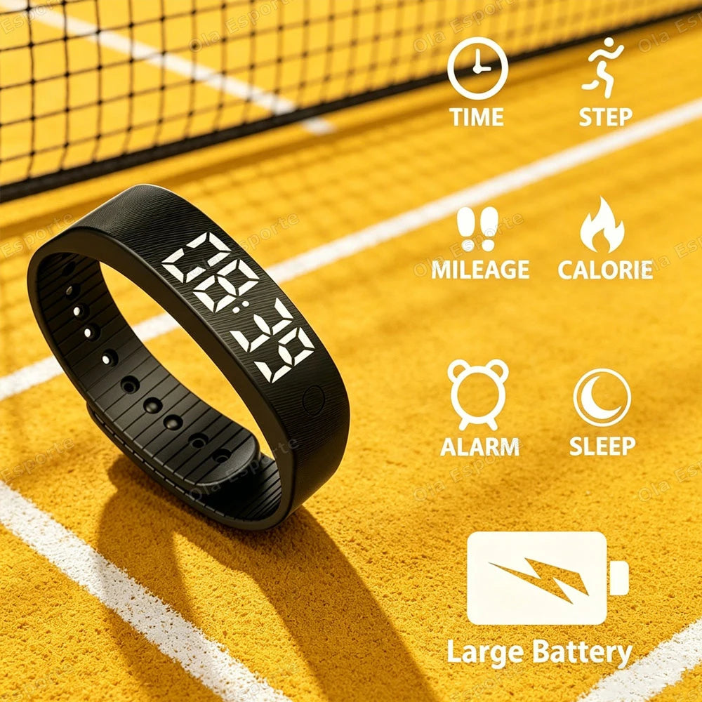 Digital Watch With Alarm Vibrating Alarm Clock Silent Vibration Wake Up Wristband Adjustable Smartwatch Wristband Clock Peaceful Pleasures Health and Wellness