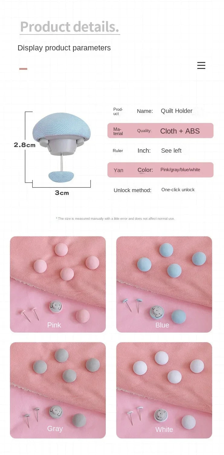 Beach Towel Clips Quilt Cover Clothes Pegs Bed Sheet Laundry Tongs Quilt Setter Clip Dirty Laundry Basket Safety Double Pressure Peaceful Pleasures Health and Wellness