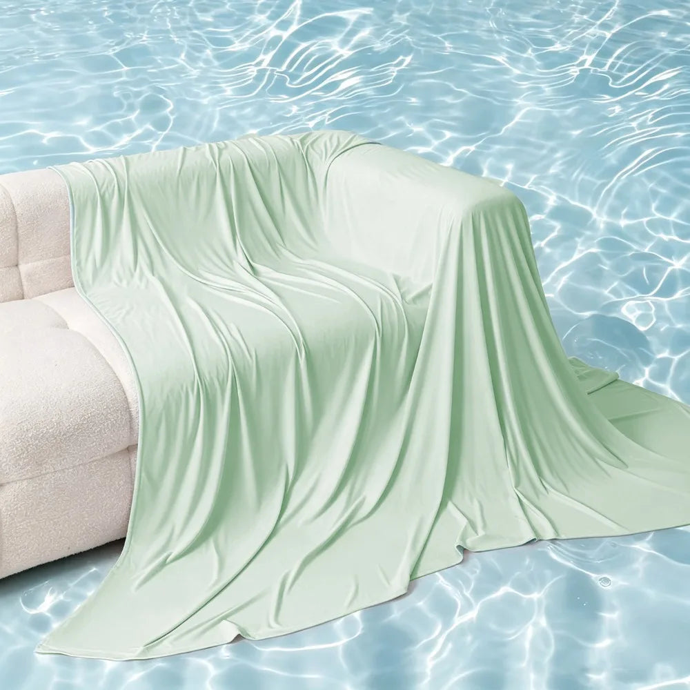 Ultra Soft Cooling Throw Blanket – Lightweight Breathable Summer Quilt