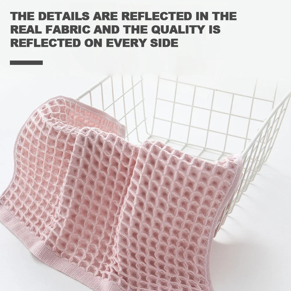 100% Cotton Waffle Weave Square Towel – Quick Dry & Lint Free Cotton Waffle Towel Peaceful Pleasures Health and Wellness