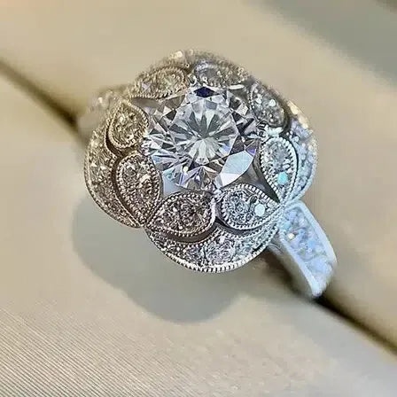925 Silver CZ Diamond Bridal Ring Set – Women's Wedding Ring