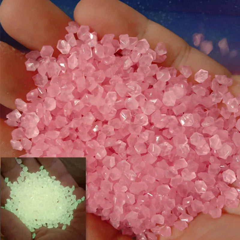 1000pcs Glow in the Dark Pebbles – Garden Path & Aquarium Decor