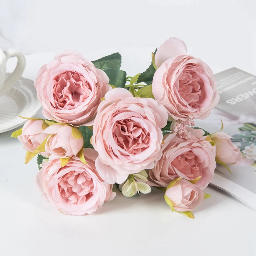 Silk Artificial Hydrangea Rose Bouquet | Wedding & Home Decor
