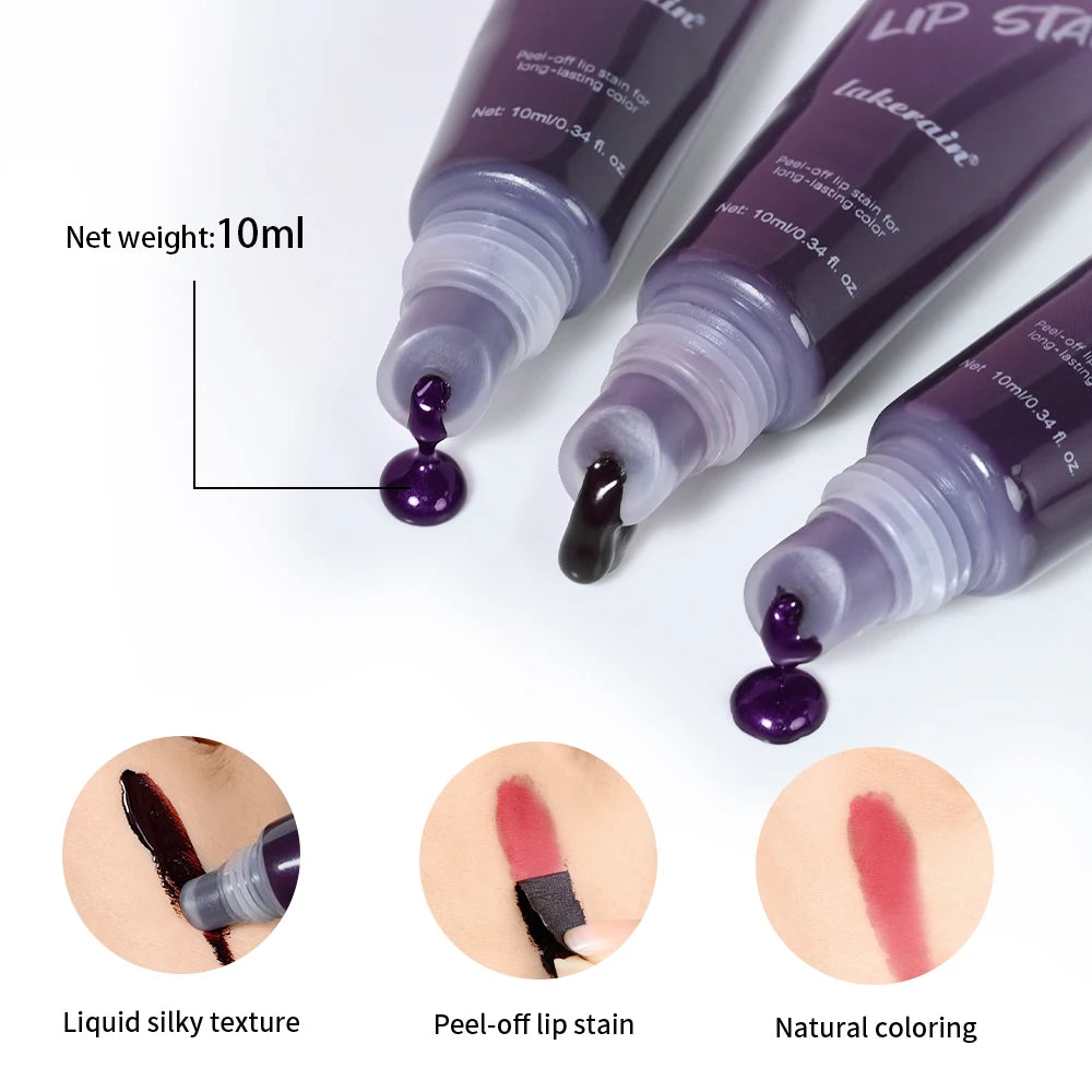 3colors Peel Off Liquid Lipstick Waterproof Long Lasting Tear Lipstick Lip Gloss Women Sexy Makeup Tear Pull Lips Mask Cosmetics Peaceful Pleasures Health and Wellness